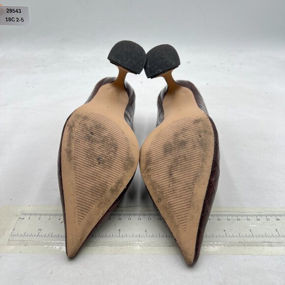 YDN Brown Alligator Pointed Toe Slip on Pumps Special High Heel Shoe for Lady - Picture 7 of 8